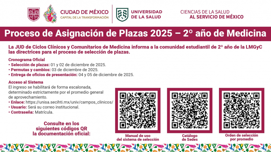 Proceso de Asignación de Plazas 2025 – 2º año de Medicina